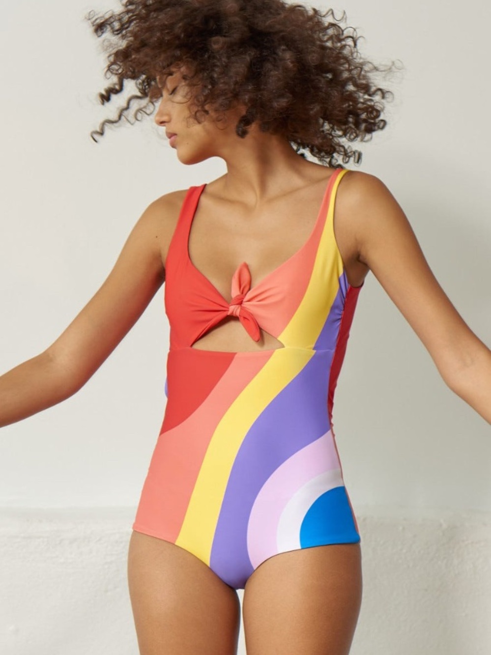 Mara Hoffman One-Piece Swimsuit with Front Tie - reversible!